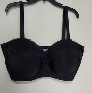 Ashley Stewart Butterfly Black Lace 6 Way Convertible Bra Sz-46DD